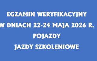 informacja o egzaminie weryfikacyjnym