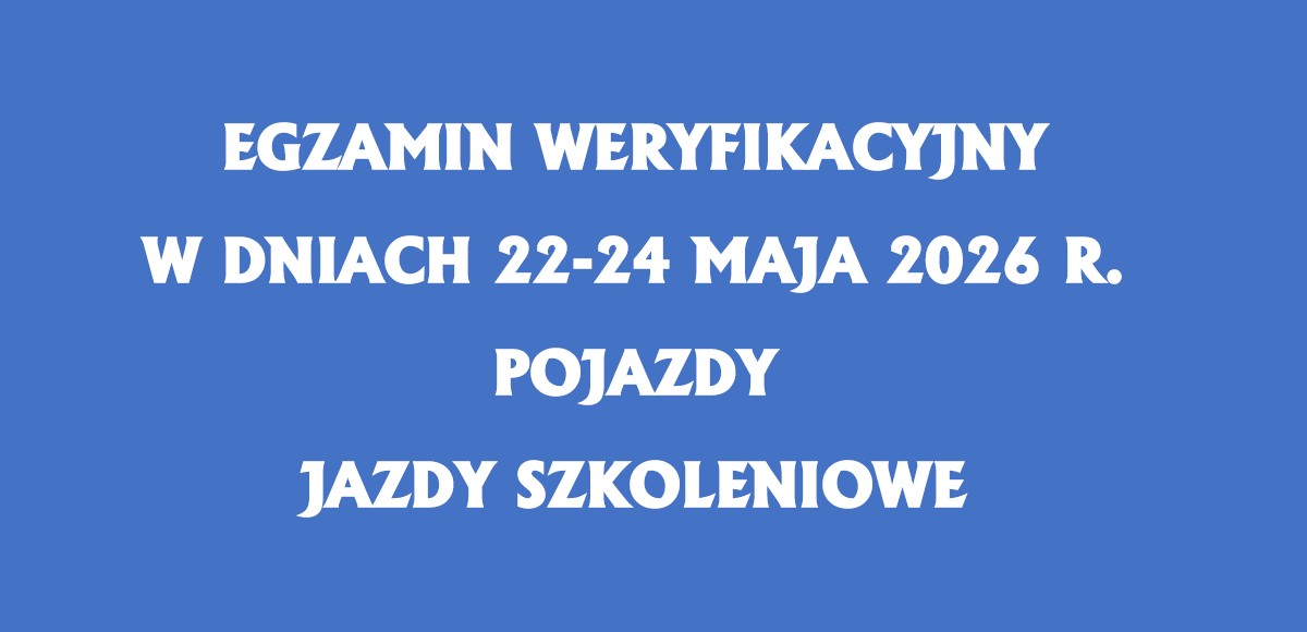 informacja o egzaminie weryfikacyjnym