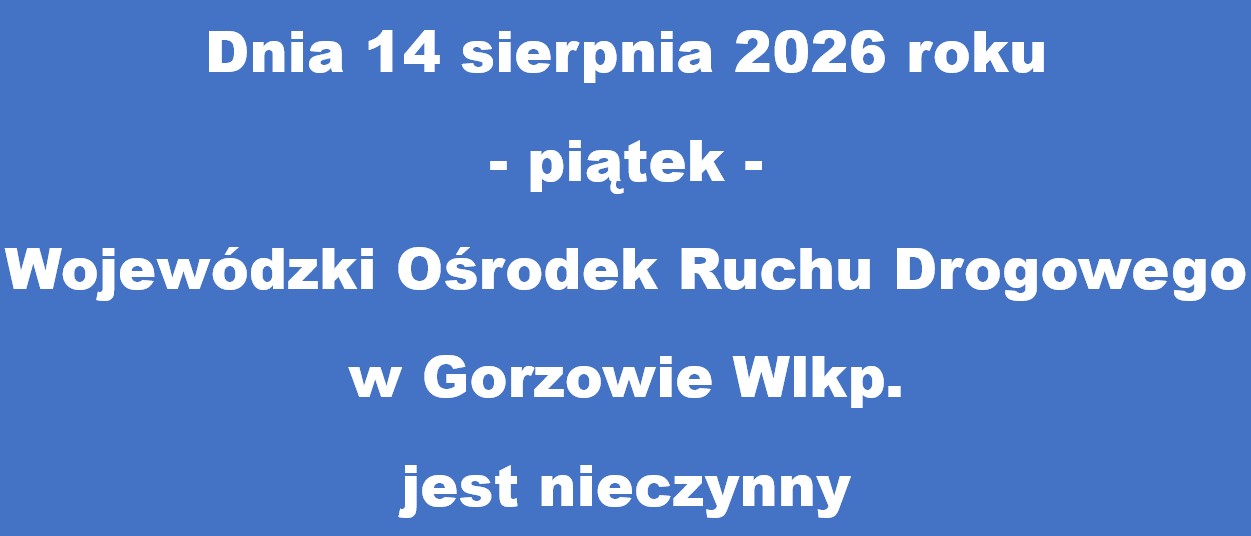 Informacja dotycząca 14 sierpnia