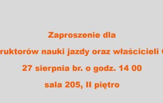Zaproszenie dla instruktorów